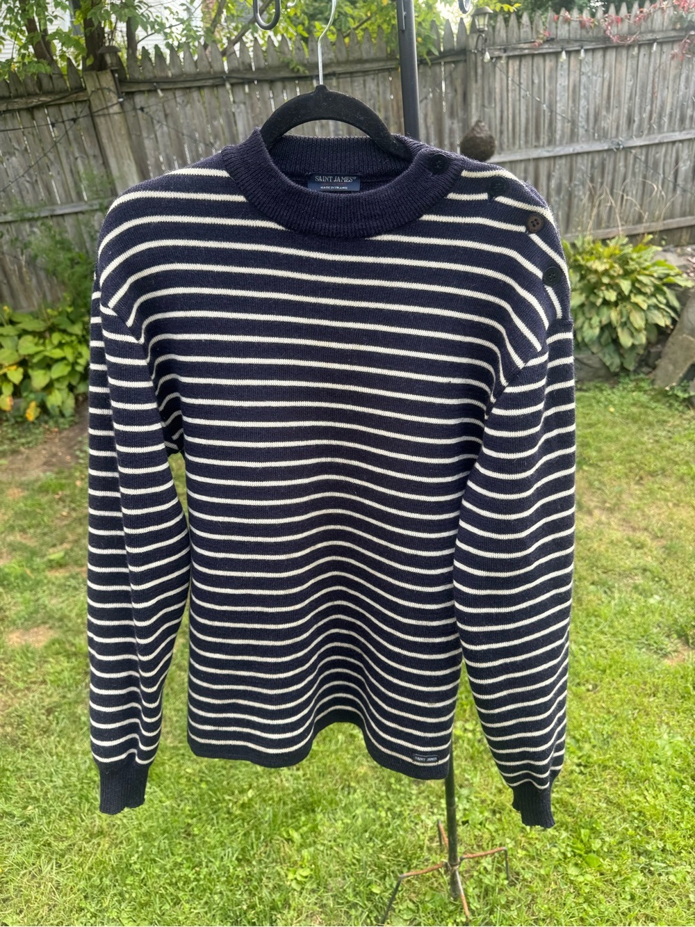 Saint James 100% Wool Women’s Striped Marine Sweater Made in France